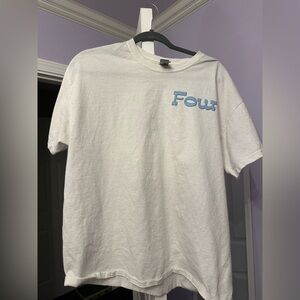 White One Direction FOUR T-Shirt with tracklist